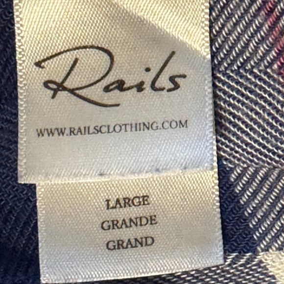 So soft and like new! Rails Hunter Azure Pink Yellow Plaid Shirt Size Large - Picture 8 of 13